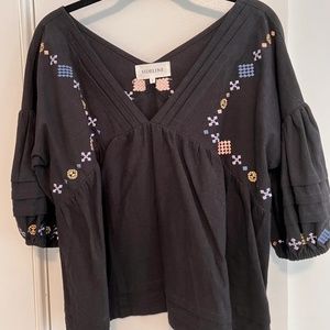 Sideline embroidered blouse